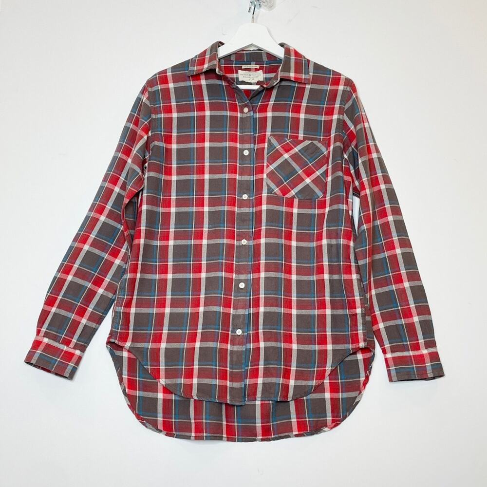 Denim and Supply Ralph Lauren - red/grey/blue button down flannel shirt, size M